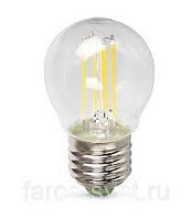 Лампа светодиодная филамент InHome Deco G45 Шар CL Е27 220В 5Вт 450Лм 3000К 45х76мм картинка 
